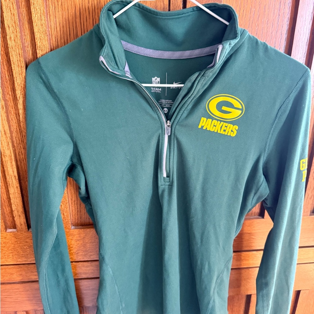 Green Bay Packers Green Quarter-Zip Pullover Women’s XS